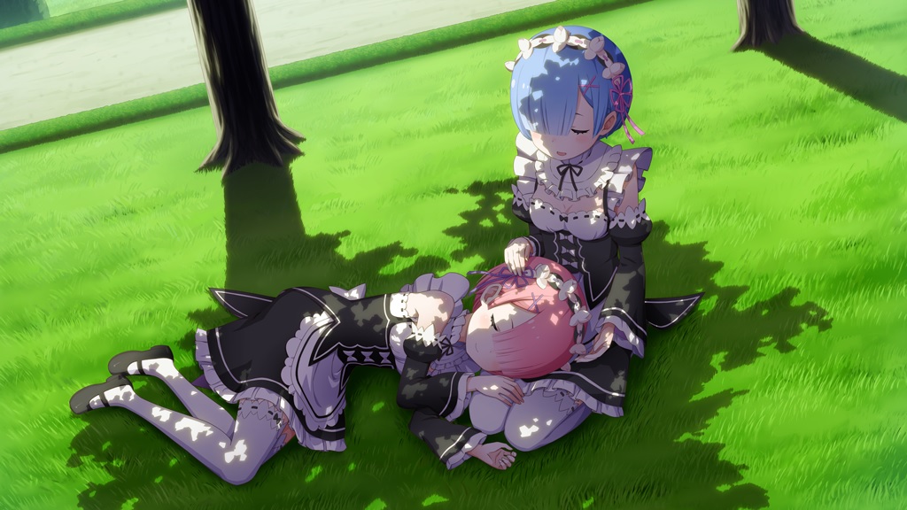 レムがラムを膝枕／優しさに包まれて.jpg
