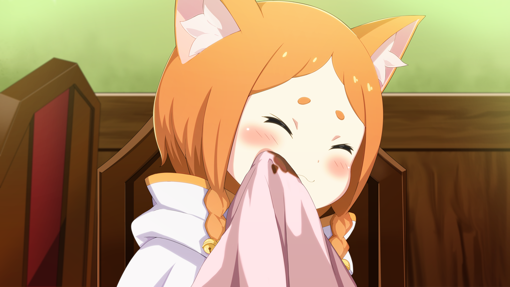 口を拭かれるミミ.png